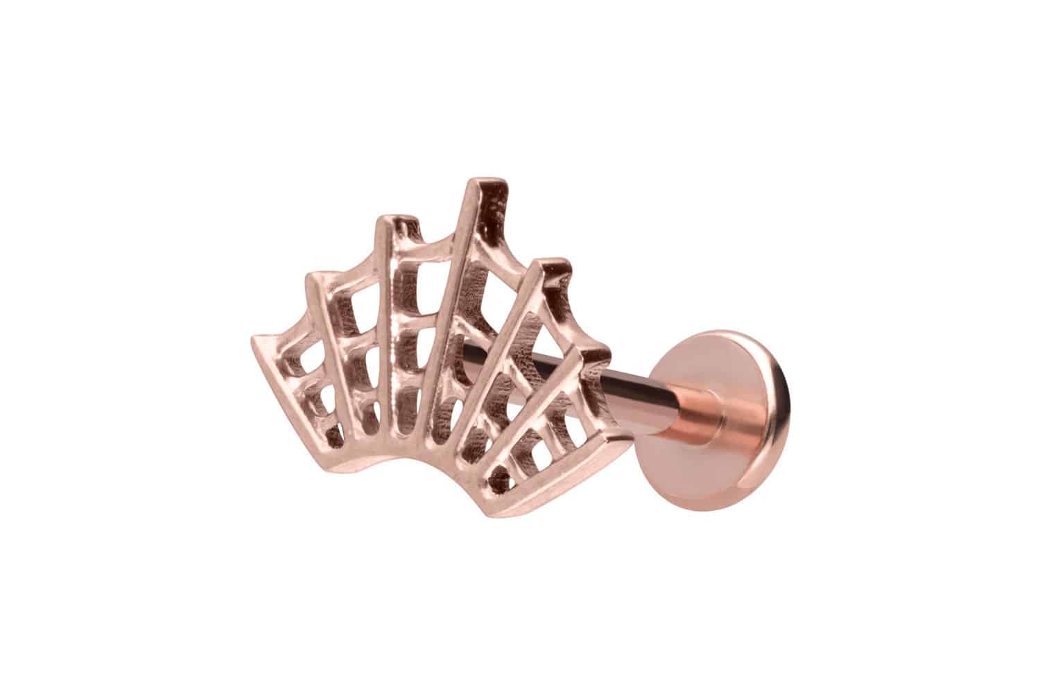 PIERCINGLINE Piercing Stecker Titan Labret mit Innengewinde SPINNENNETZ - Bild 13 von 39