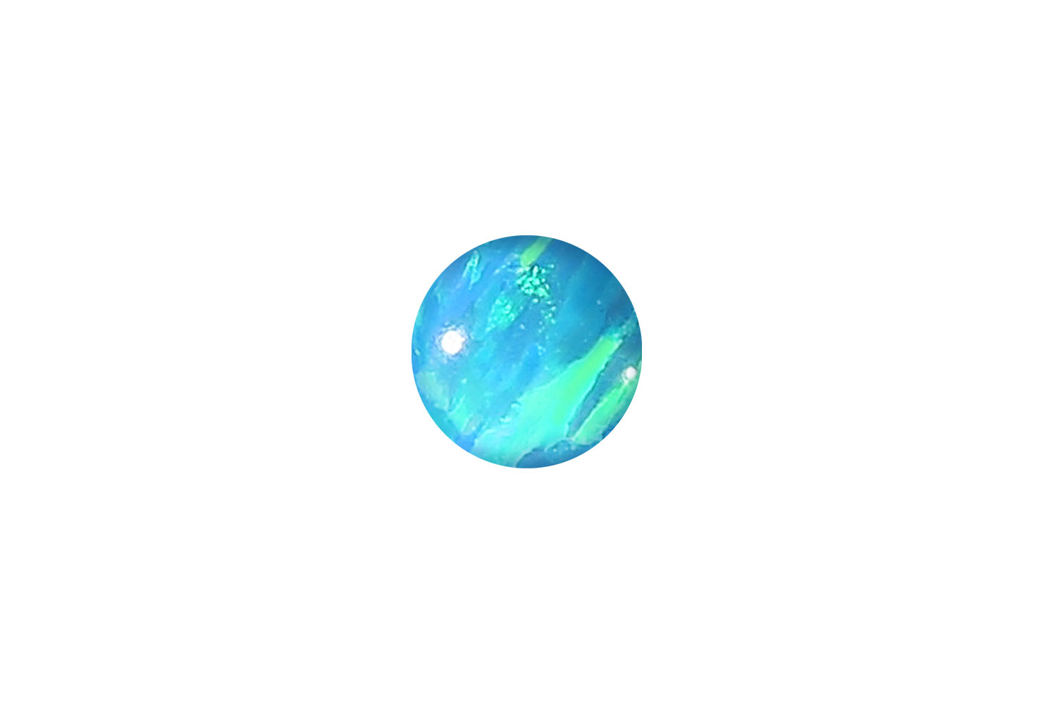 Synthetic opal clip-in ball