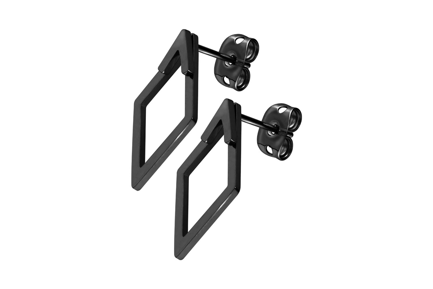 Titanium ear studs RHOMBUS