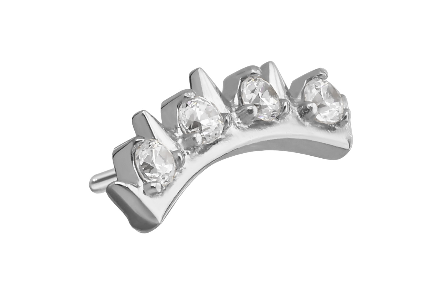 Titanium attachment with push pin CROWN