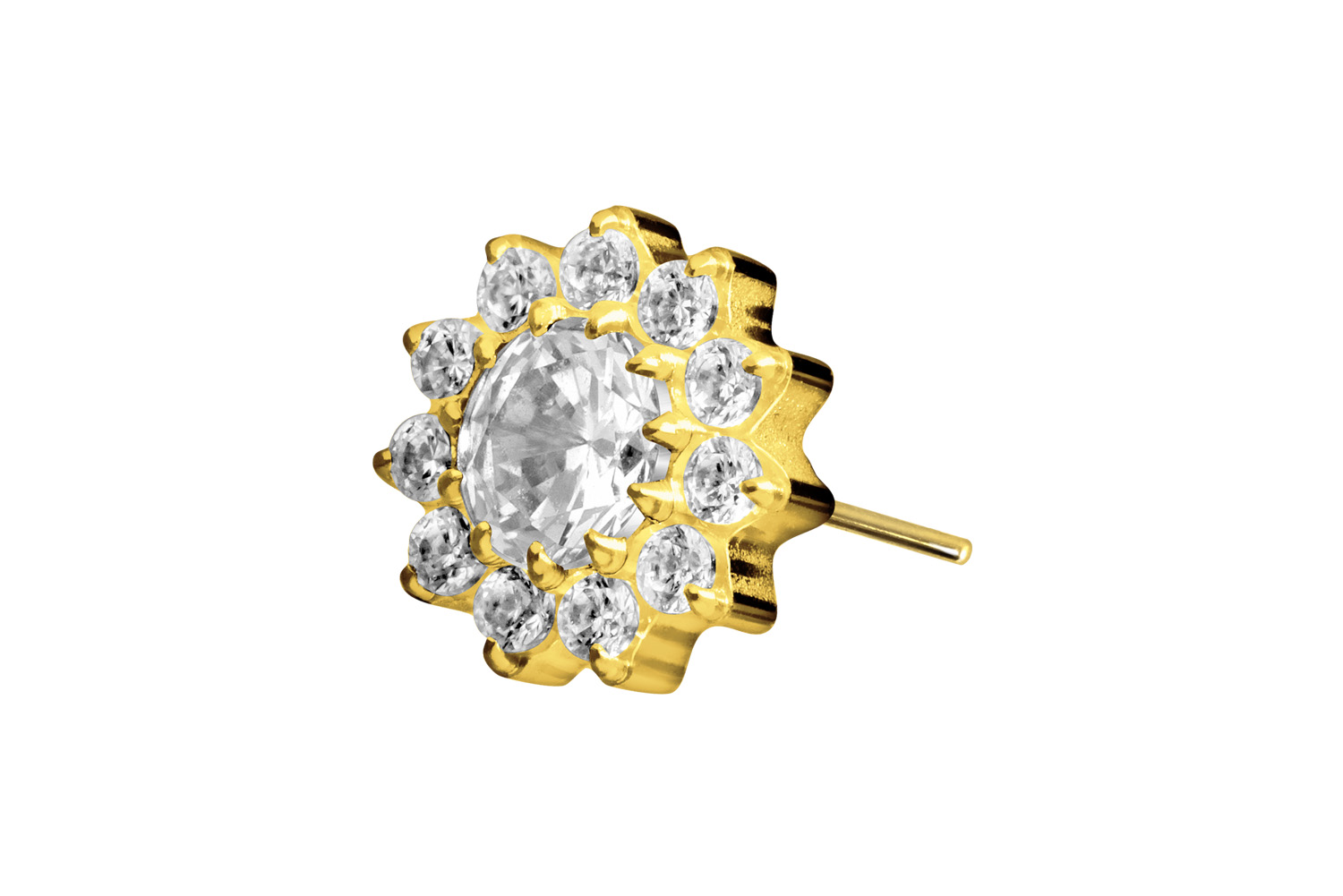 Titan Aufsatz mit Push Pin KRISTALLBLUME