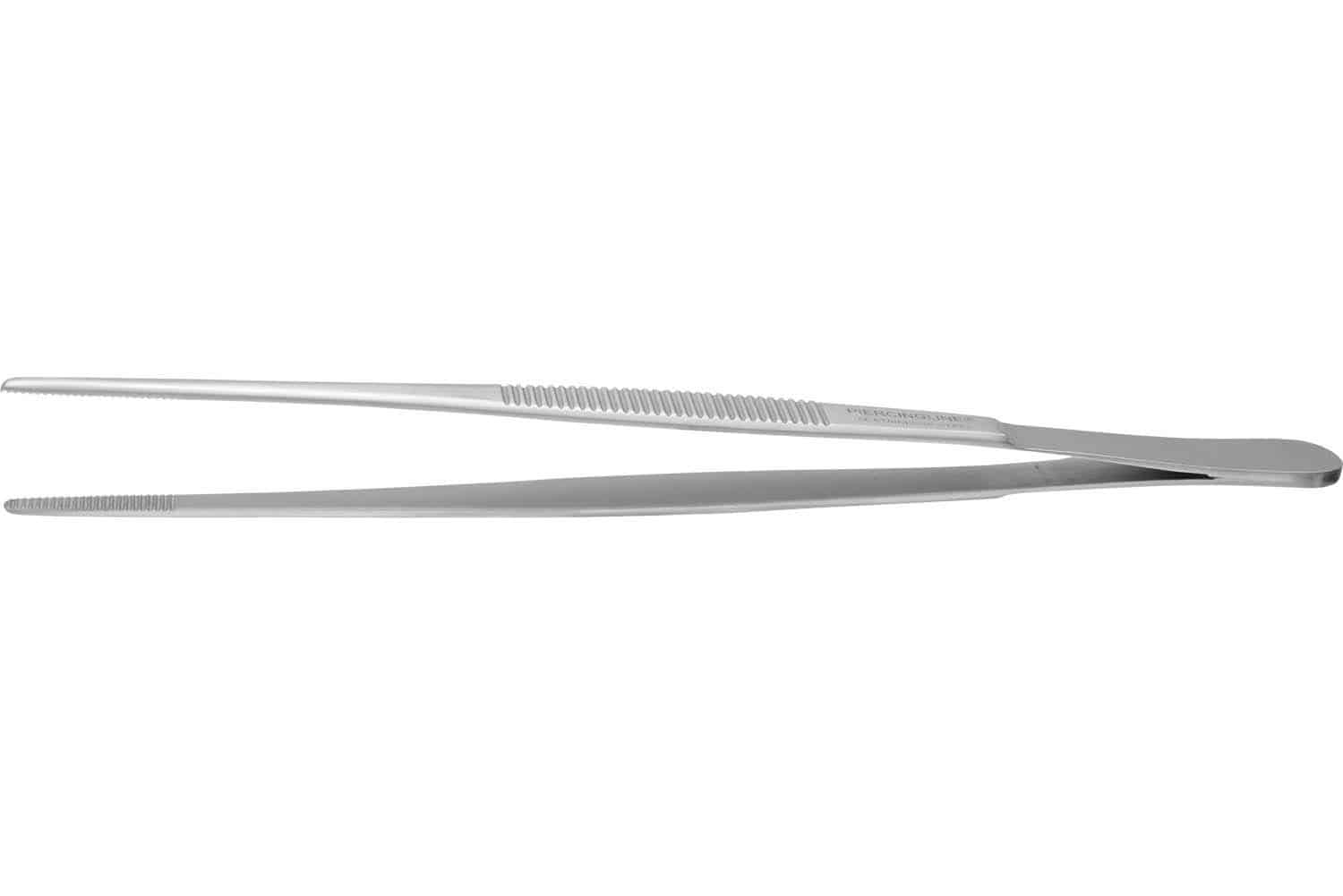 Stainless steel tweezers with crocodile serration