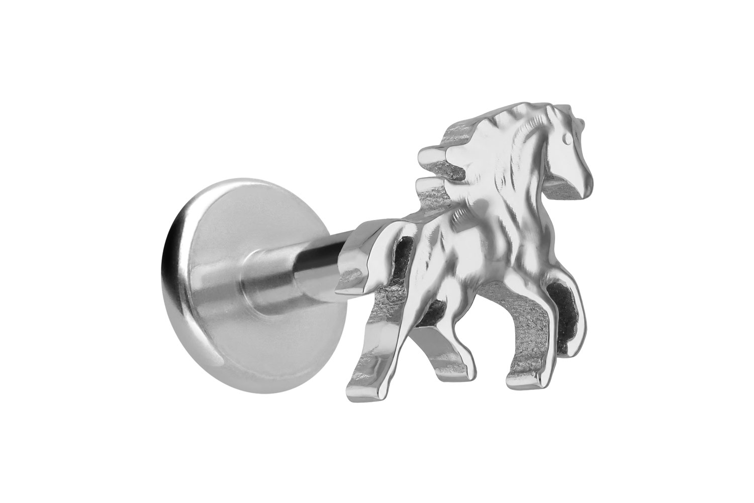 Titanium labret with internal thread HORSE