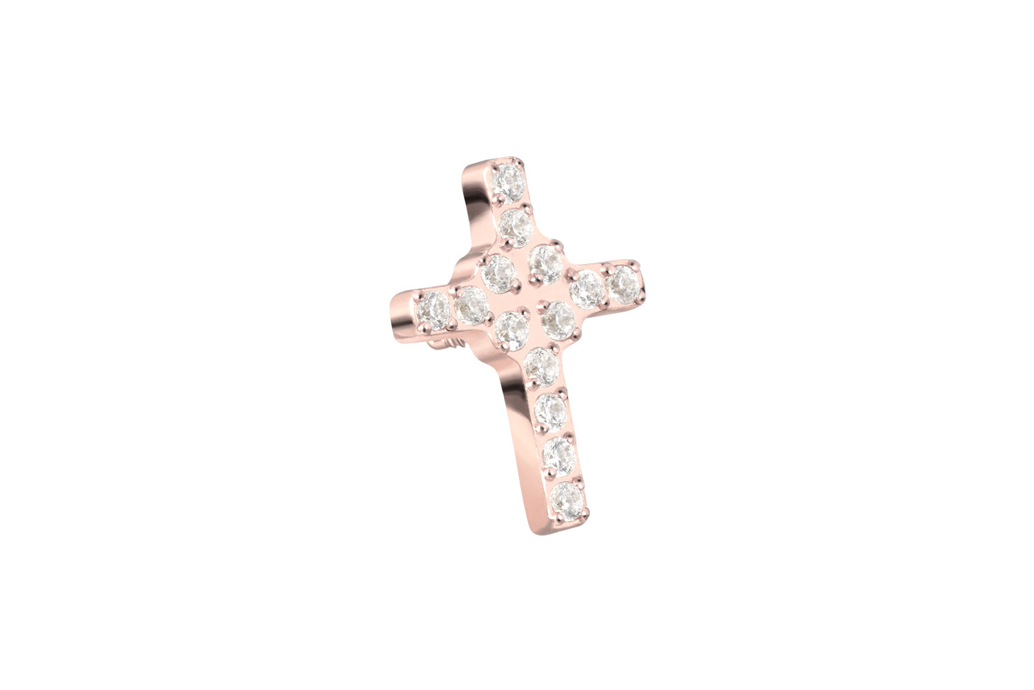 Titanium screw-in attachment with external thread CRYSTAL CROSS