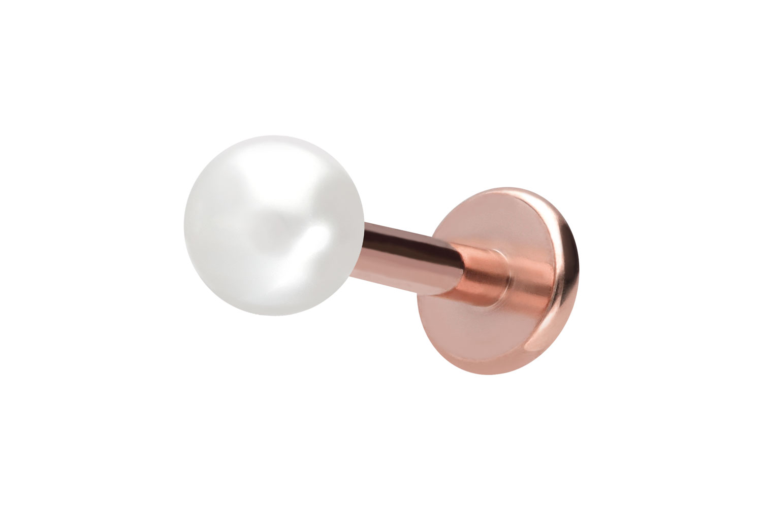Titan Labret mit Innengewinde SYNTHETISCHE PERLE