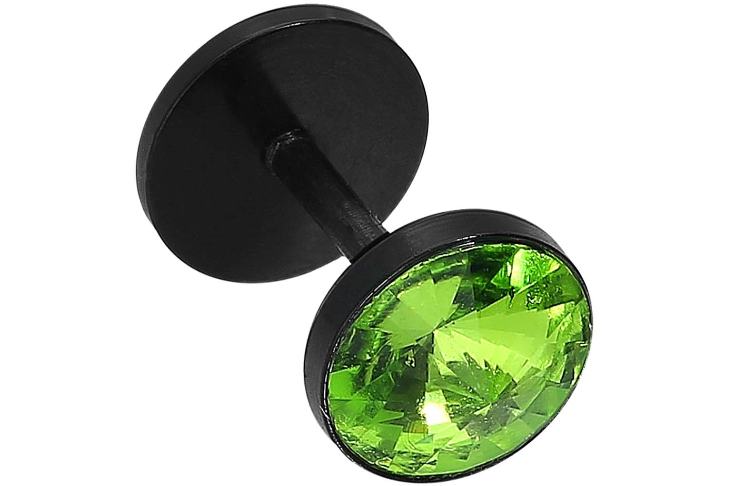 Acrylic fake plug black CRYSTAL ++SALE++