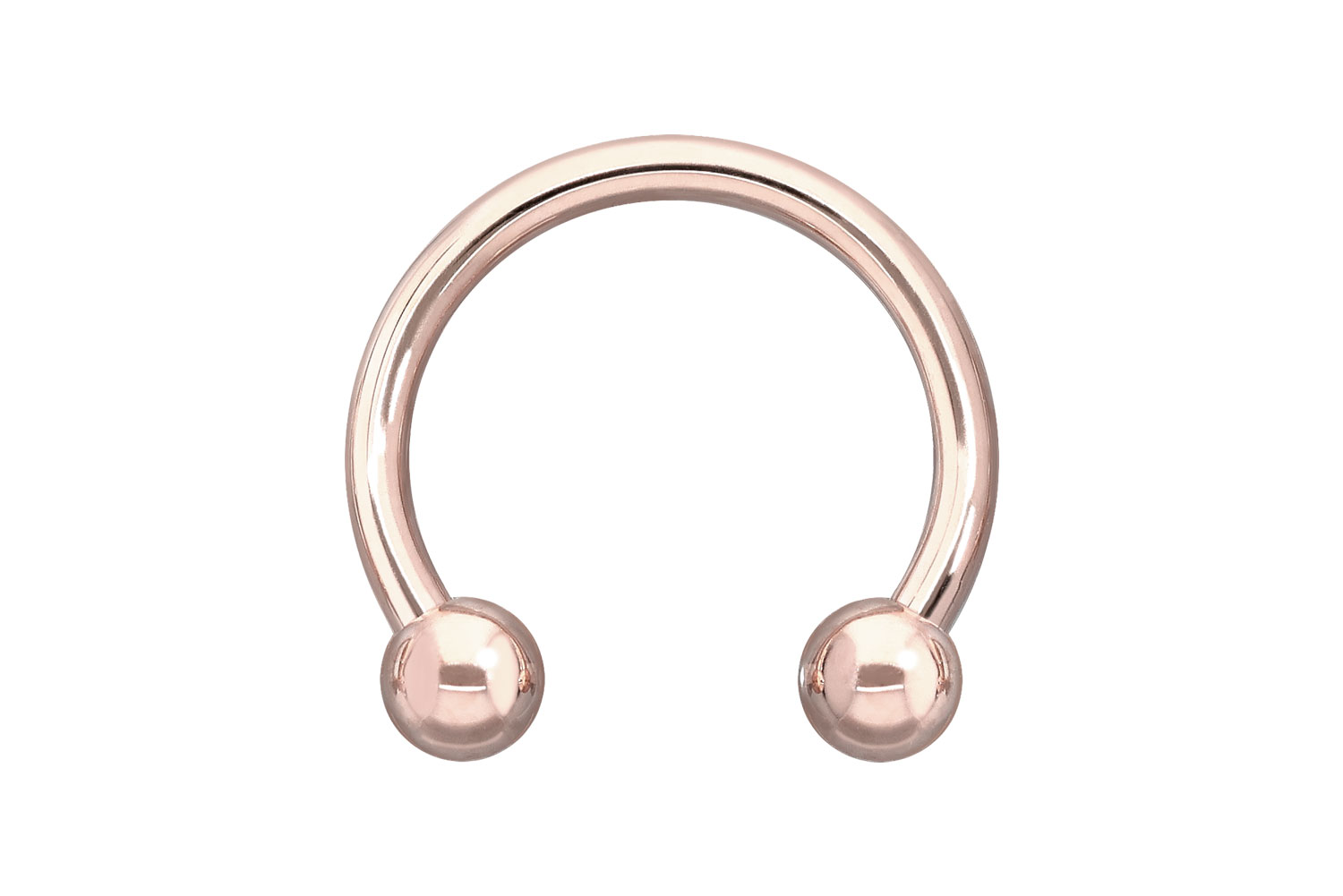 14/18 carat gold circular barbell