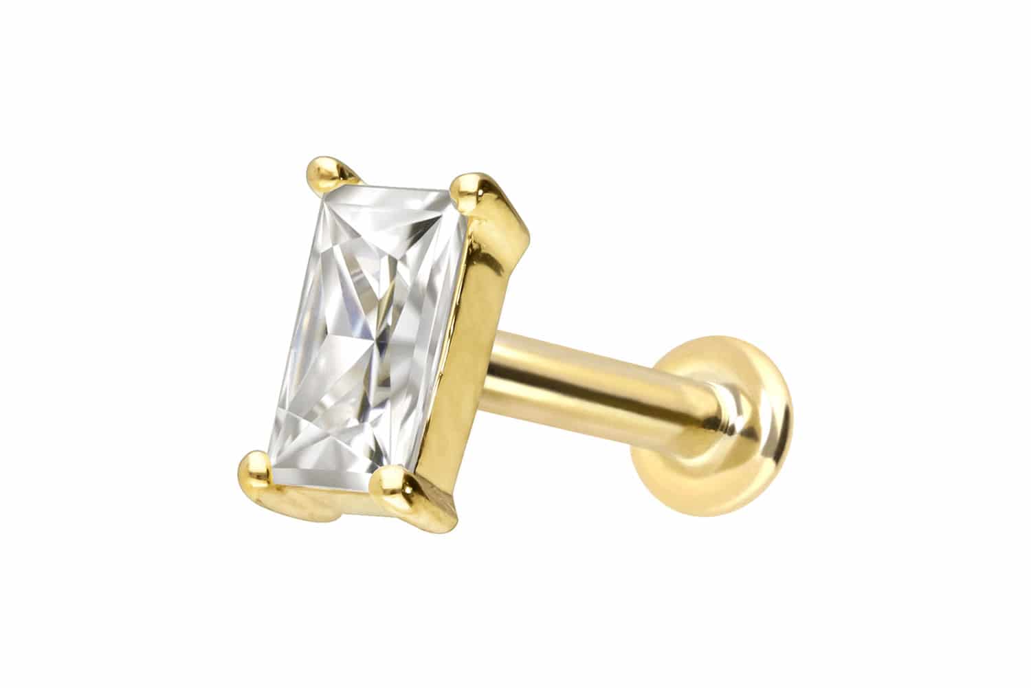 PIERCINGLINE Piercing Stecker 14 Karat Gold Labret mit Innengewinde - Bild 10 von 34