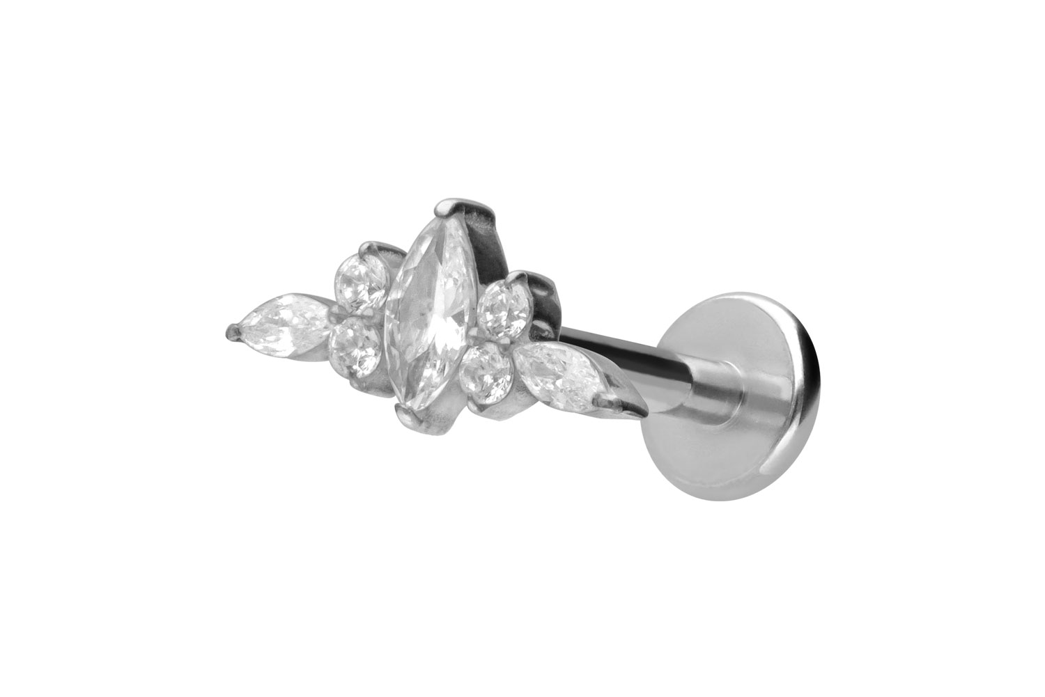 Titanium labret with internal thread DESIGN