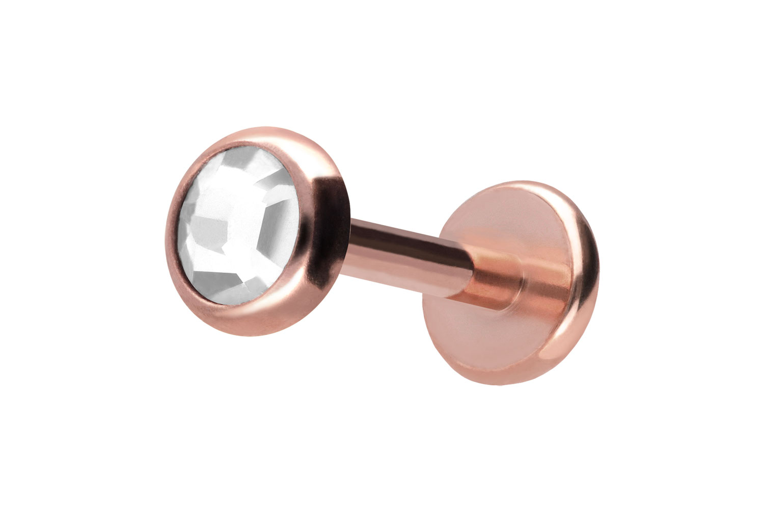 Titanium labret with push fit CRYSTAL DISC