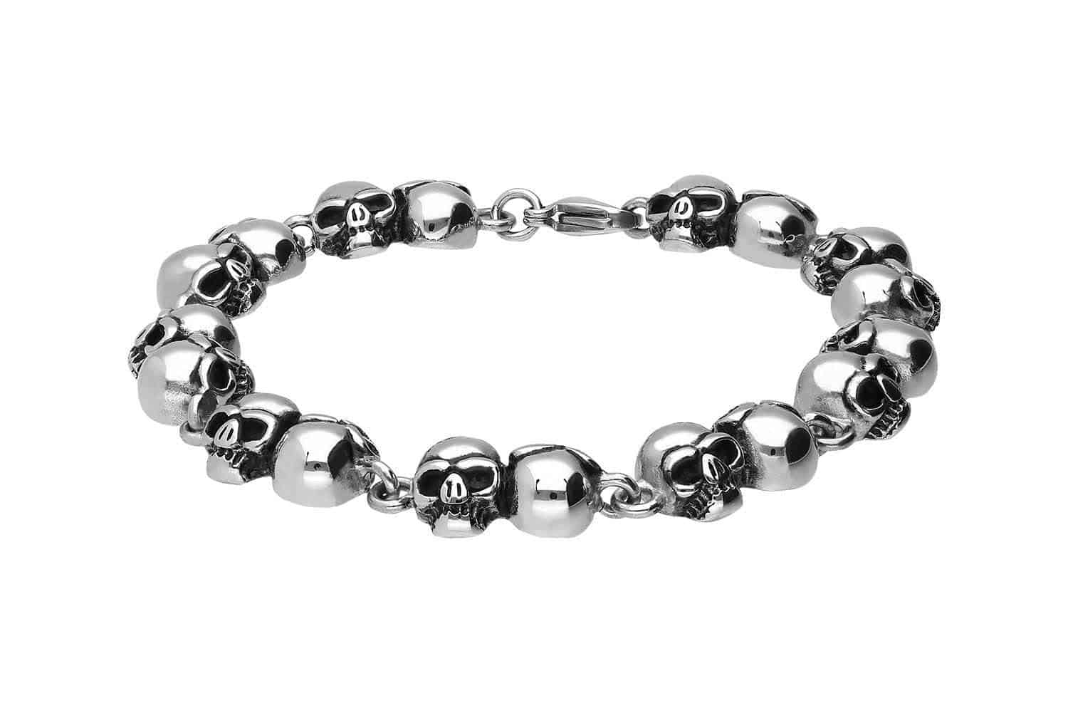 Surgical steel bracelet SKULLS