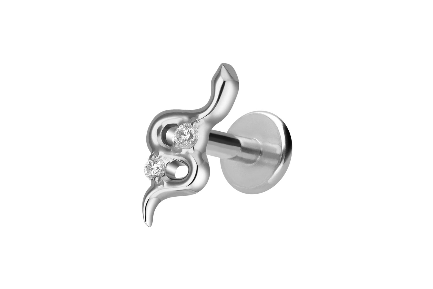 Titanium labret with internal thread SNAKE