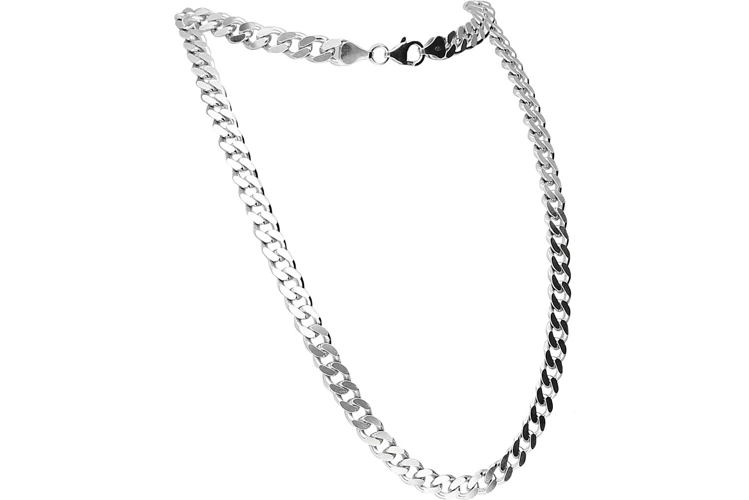 925er Silber Panzerkette rhodiniert