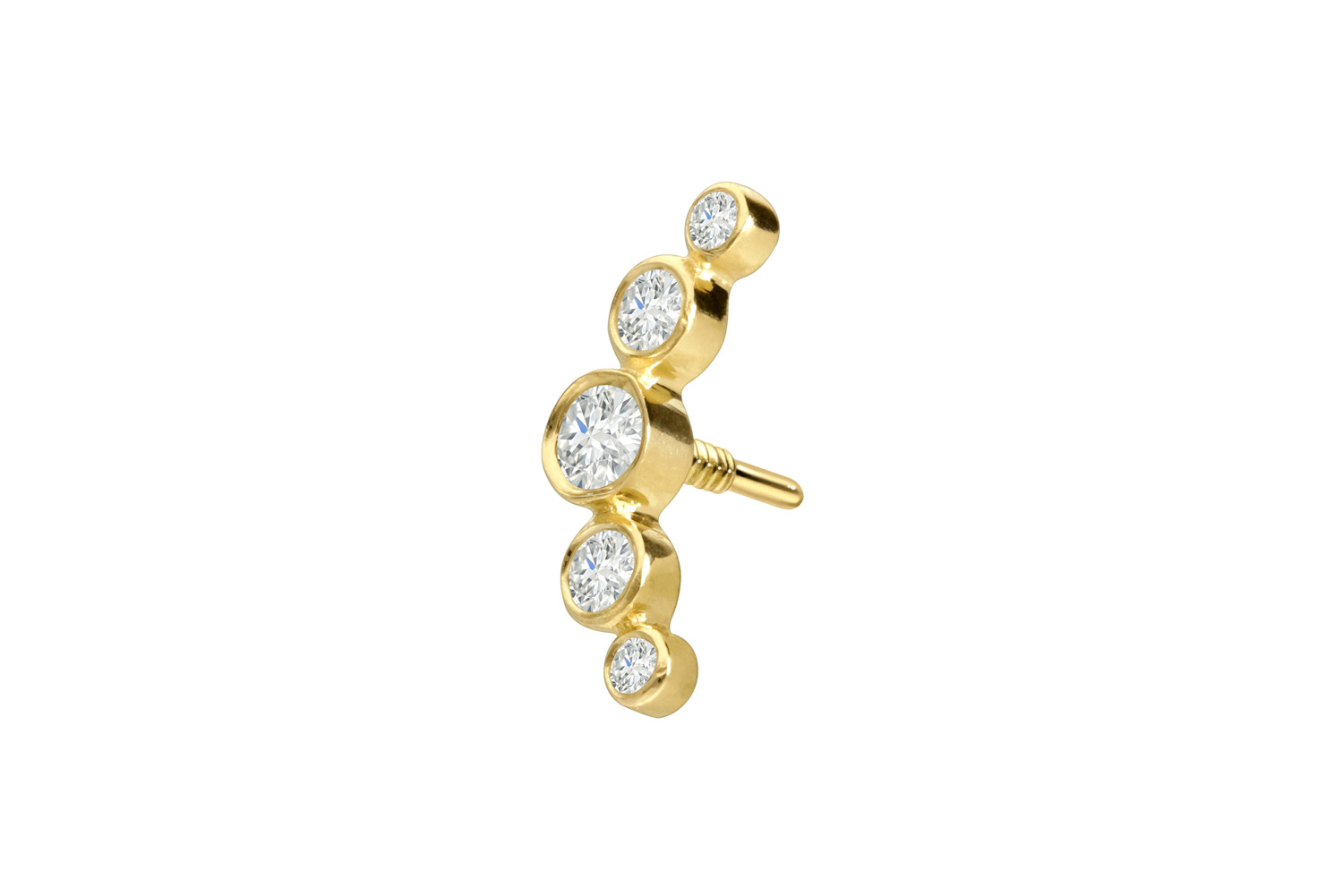 18 carat gold screw-in attachment with external thread DIAMOND ARCH