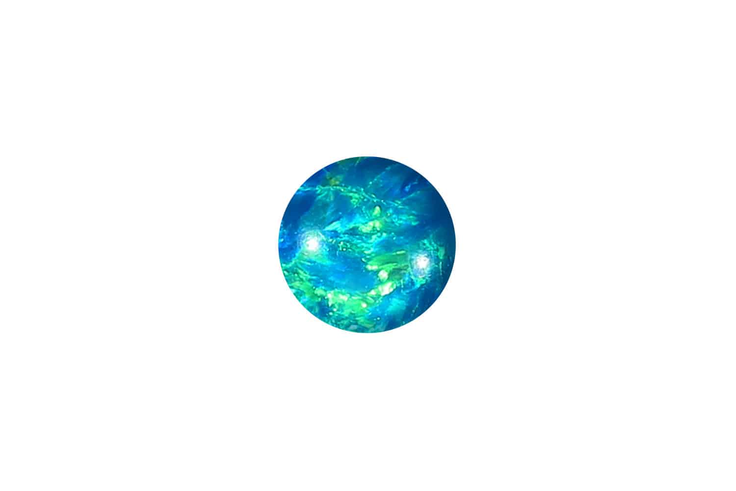 Synthetic opal clip-in ball