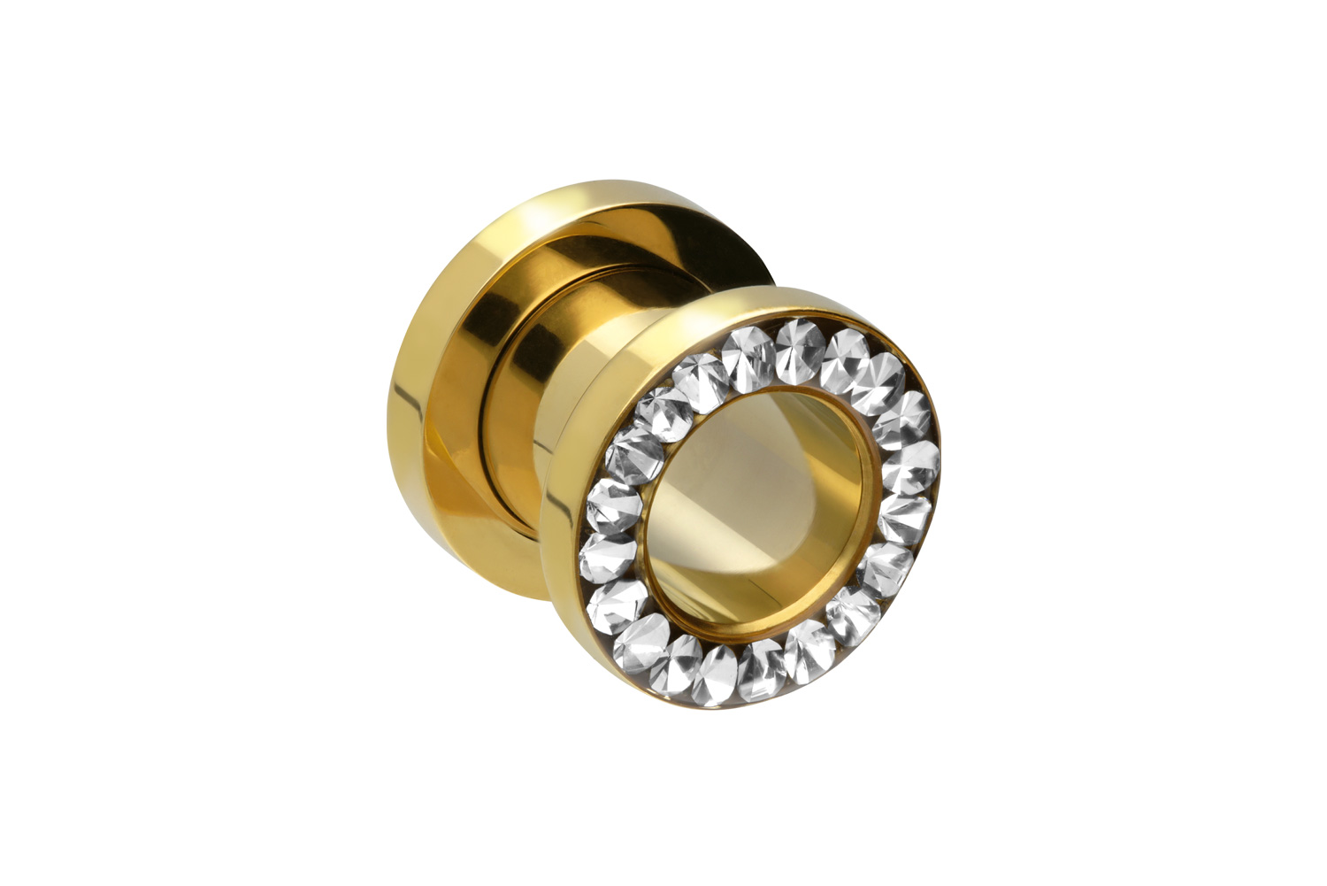 Chirurgenstahl Tunnel KRISTALLRAND EPOXY Chirurgenstahl Tunnel KRISTALLRAND EPOXY