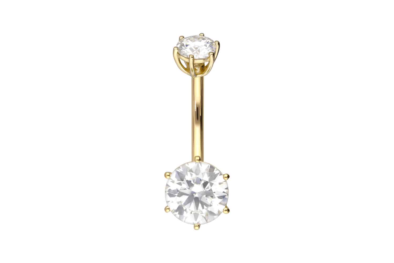 14/18 Karat Gold Bananabell 2 MOISSANITE