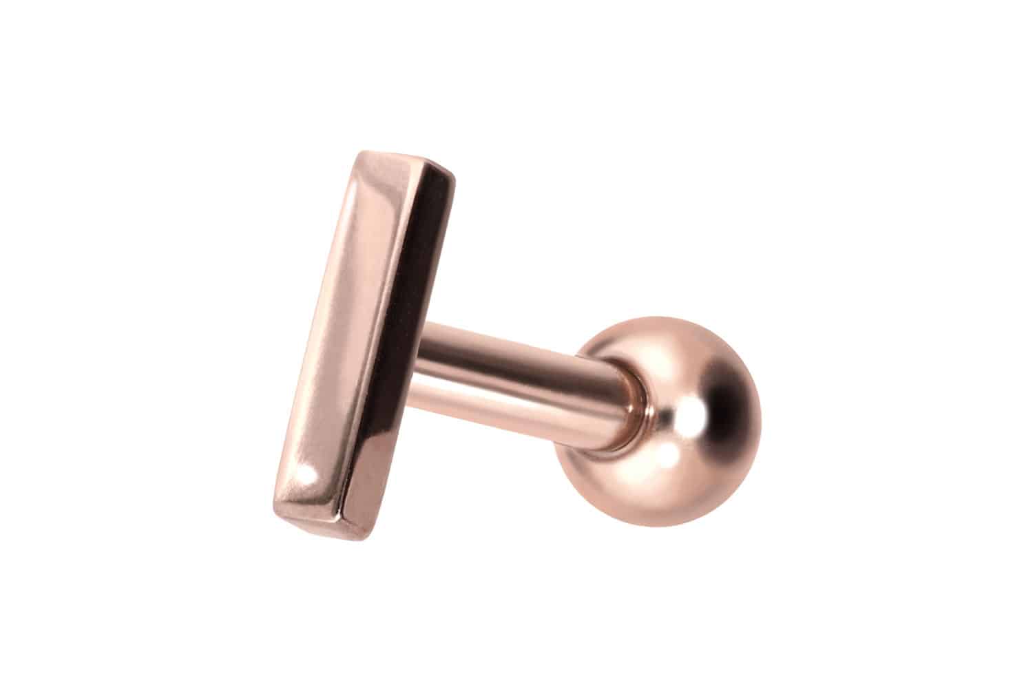 Titanium ear piercing with internal thread BAR