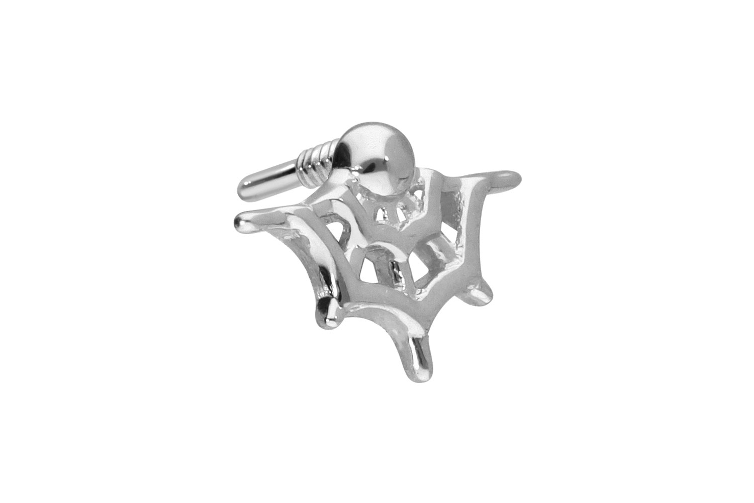 14 carat gold screw-in attachment with external thread SPIDERWEB