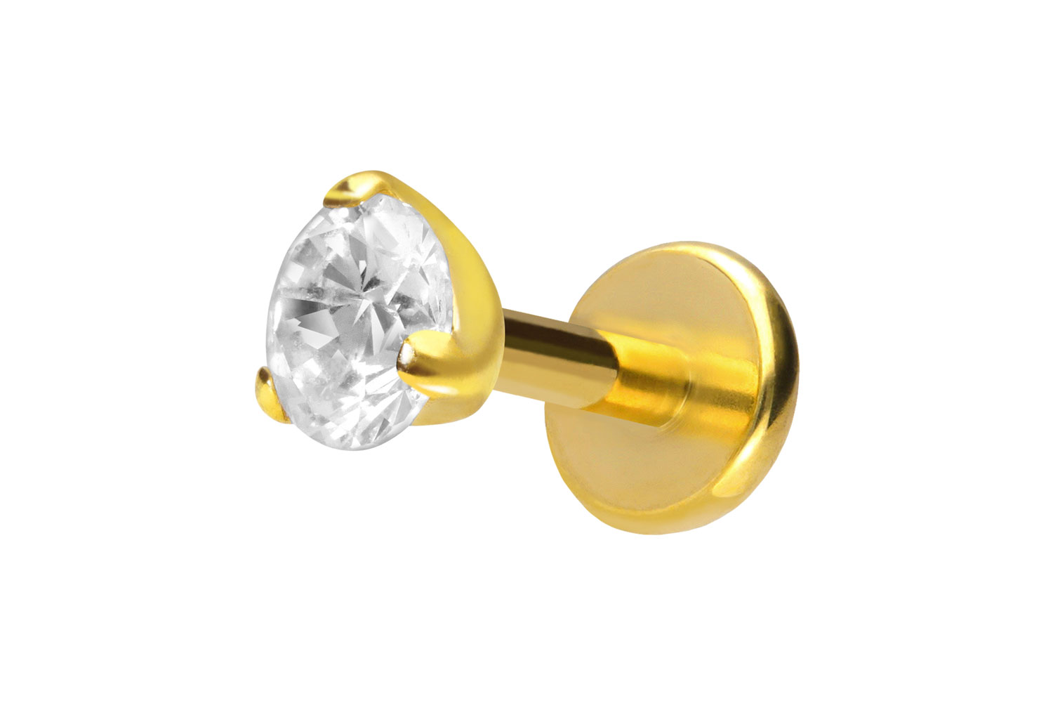 Titanium labret with push fit SET CRYSTAL