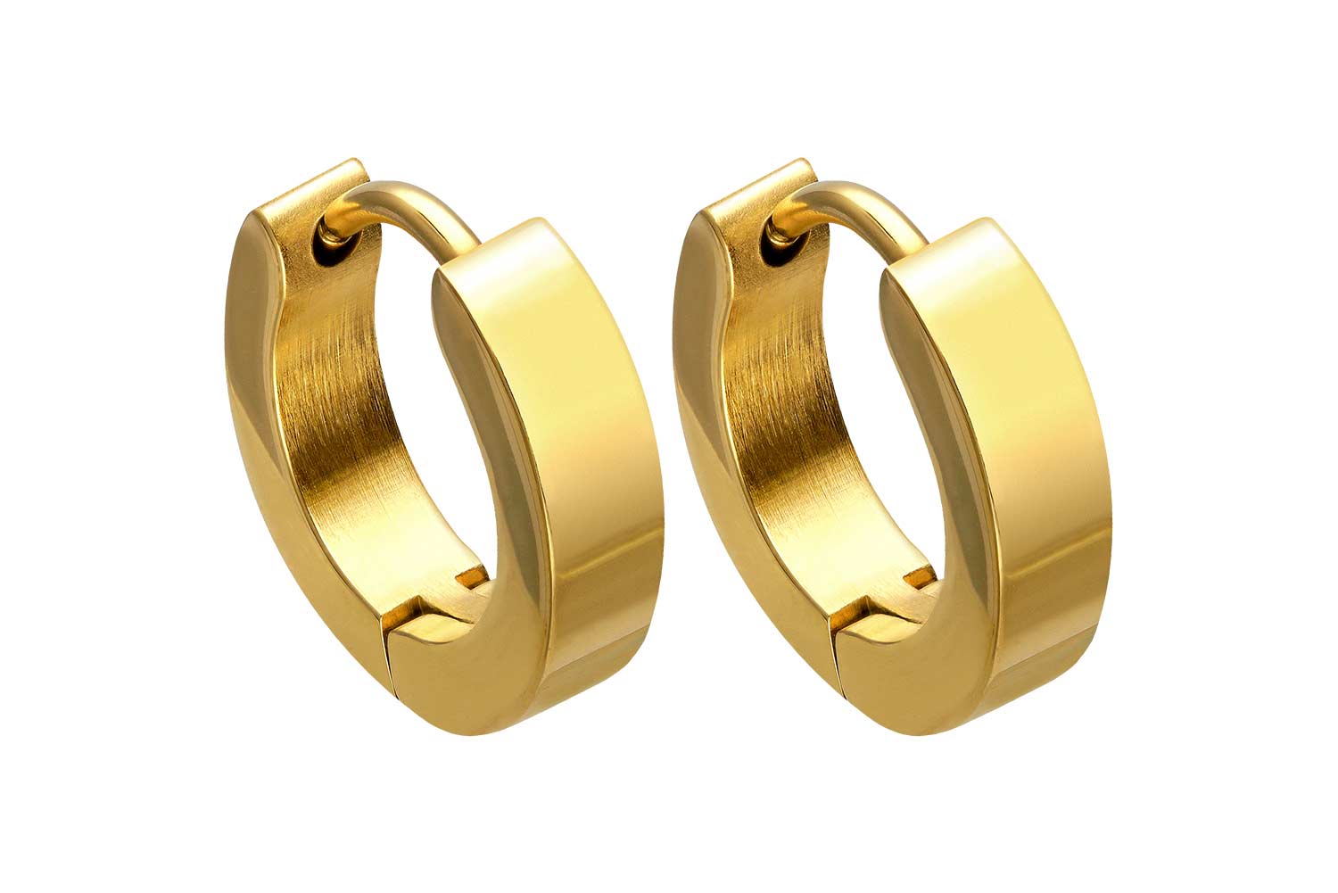 Surgical steel creoles highly polished