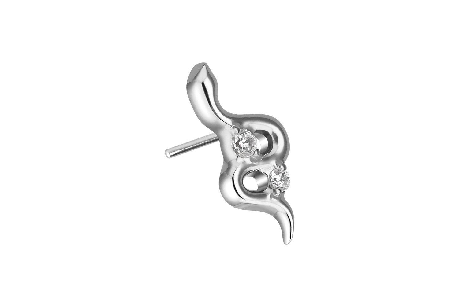 Titanium attachment with push pin SNAKE