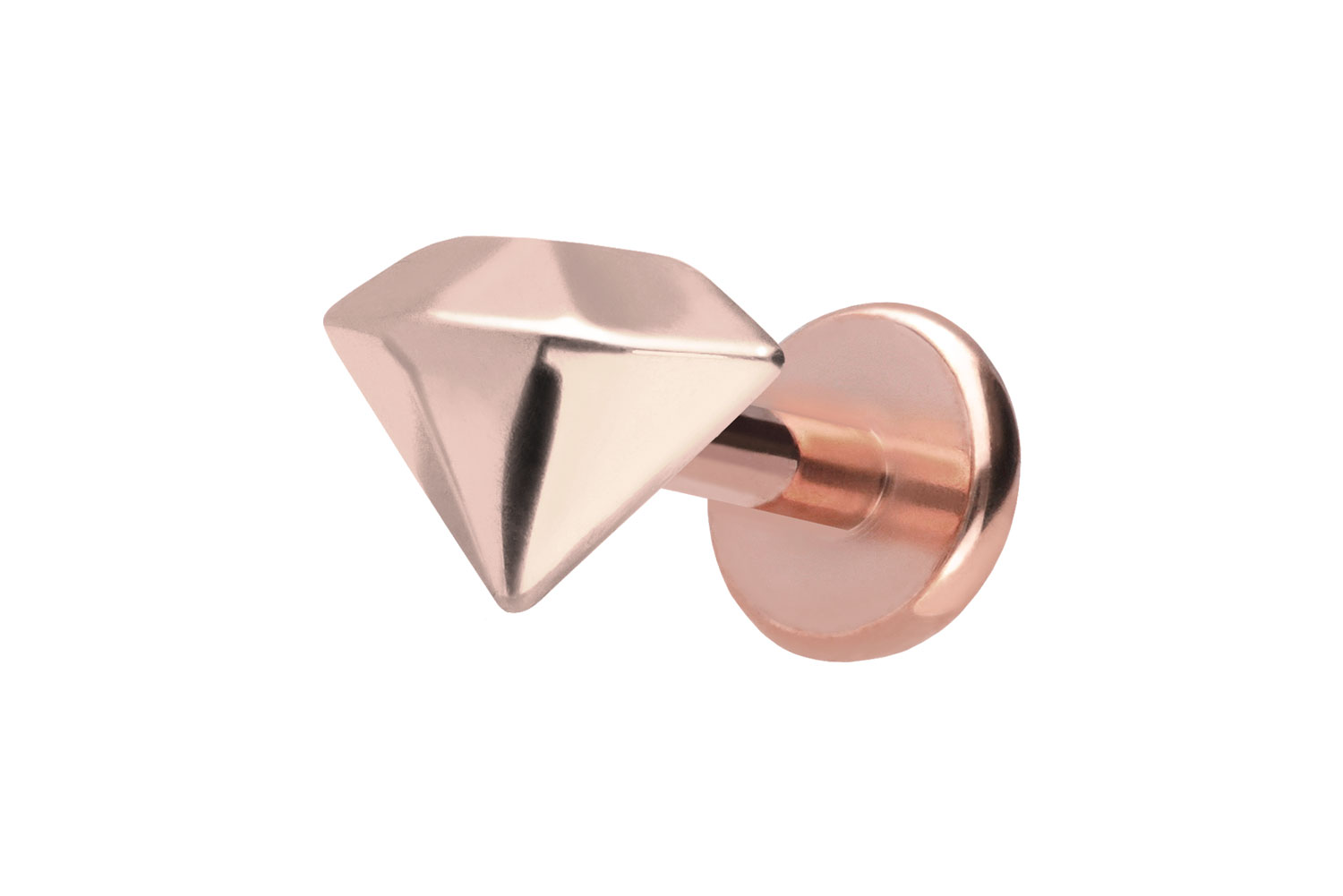Titanium labret with push fit DIAMOND