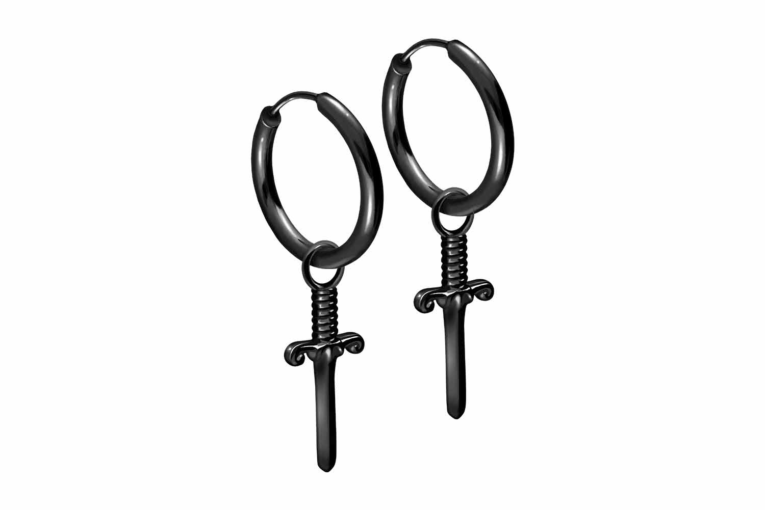 Chirurgenstahl Ohrclicker Creolen SCHWERT