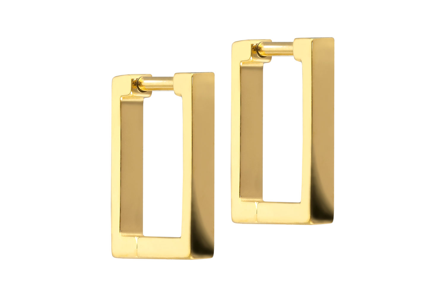 Titanium ear clicker creoles SQUARE