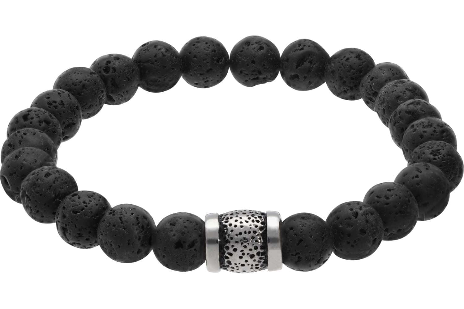 Lava stone ball bracelet SURGICAL STEEL SEGMENT