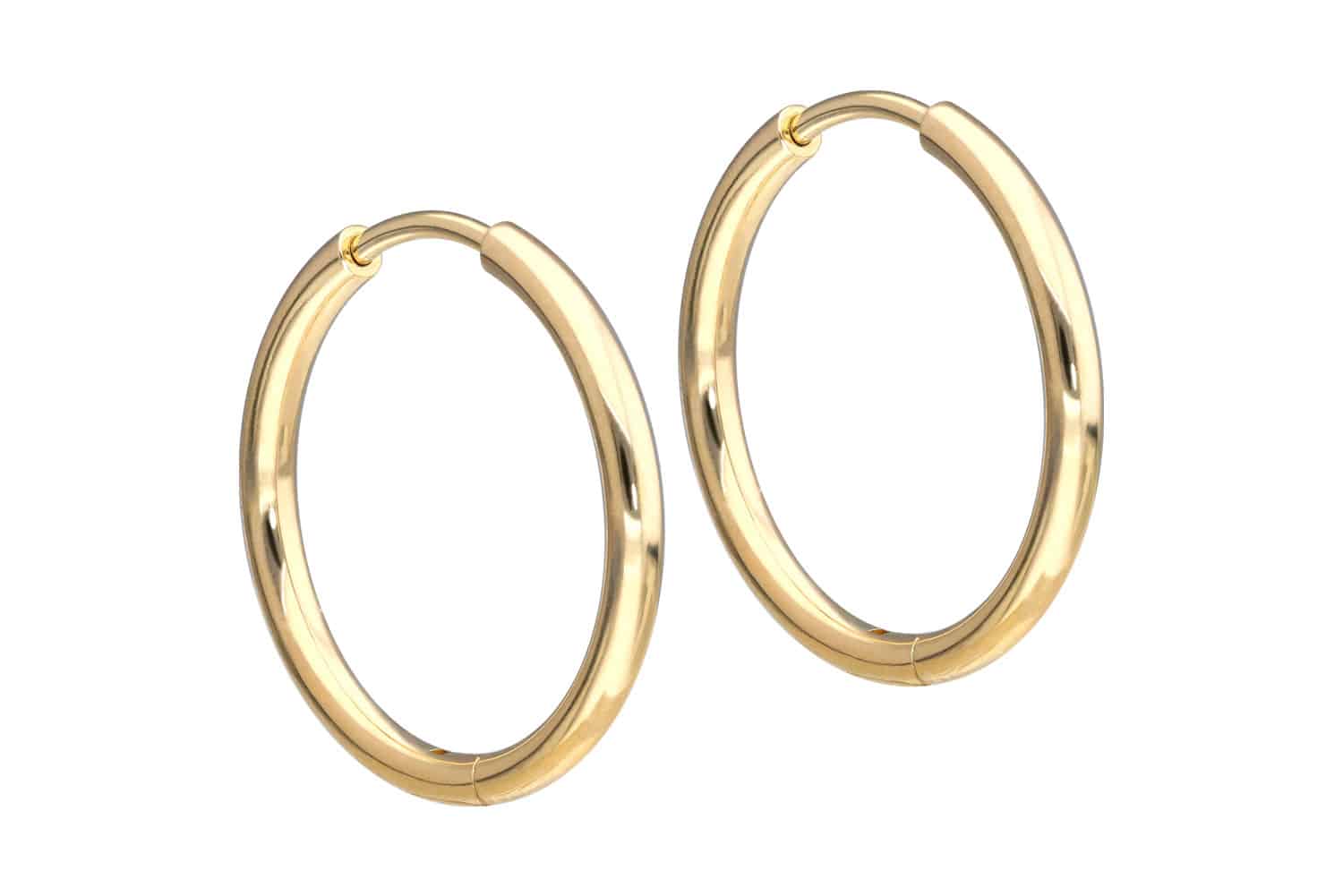 14/18 Karat Gold Ohrclicker Creolen