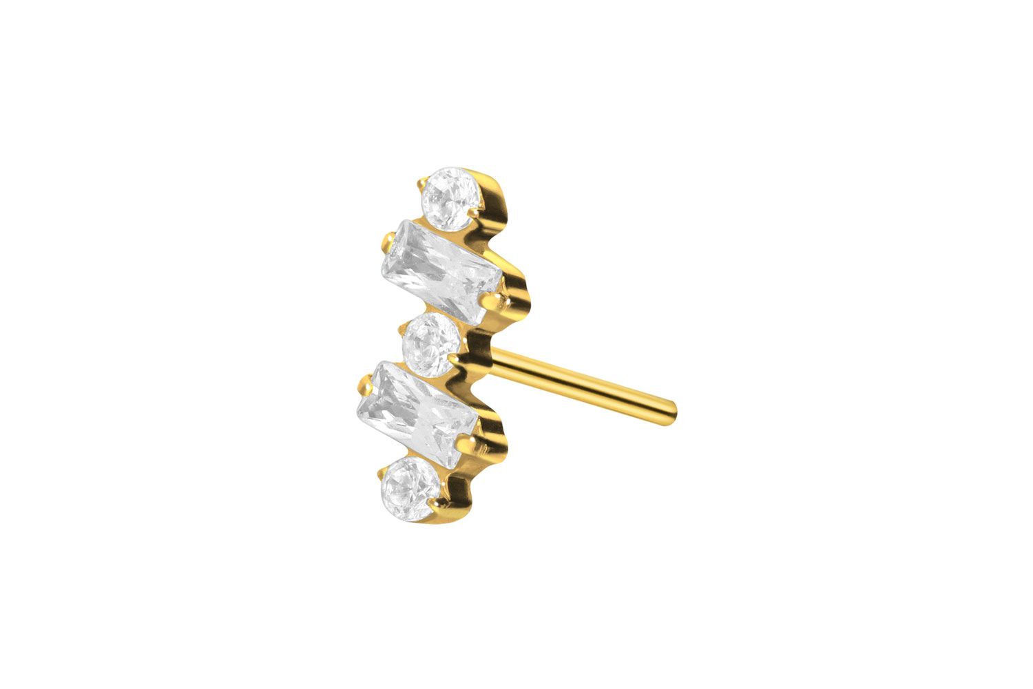 Titan Aufsatz mit Push Pin EINGEFASSTE KRISTALLE