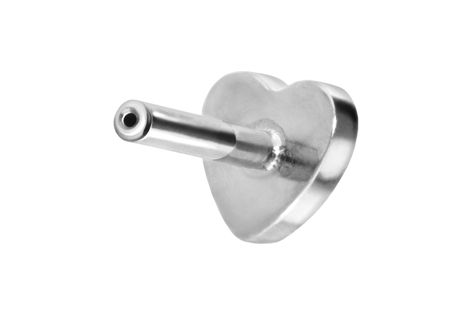 PIERCINGLINE Piercing Stecker Titan Labret mit Push Fit ohne Kugel HERZ - Bild 5 von 51