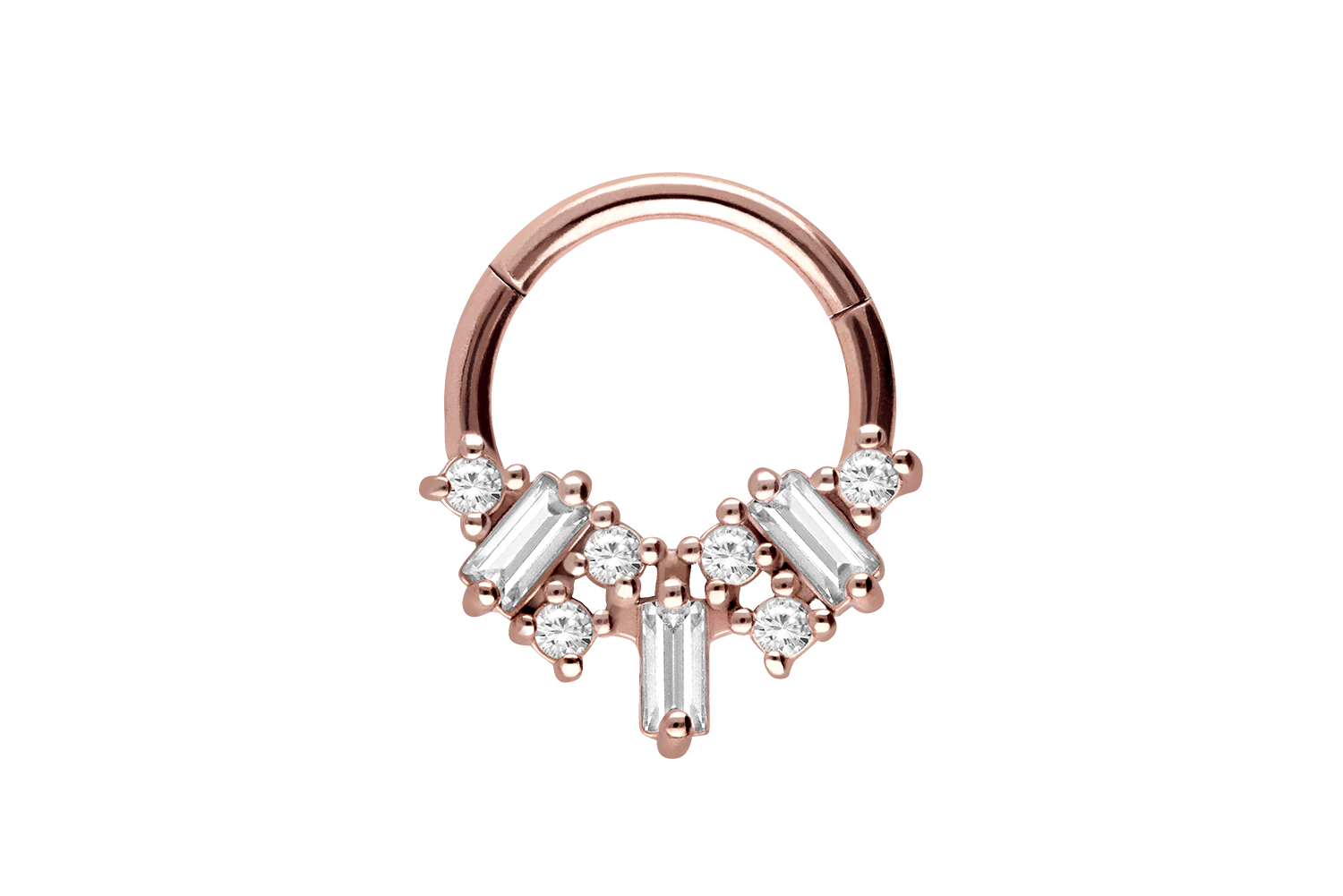 Chirurgenstahl Segmentring Clicker KRISTALLGEBILDE ++SALE++