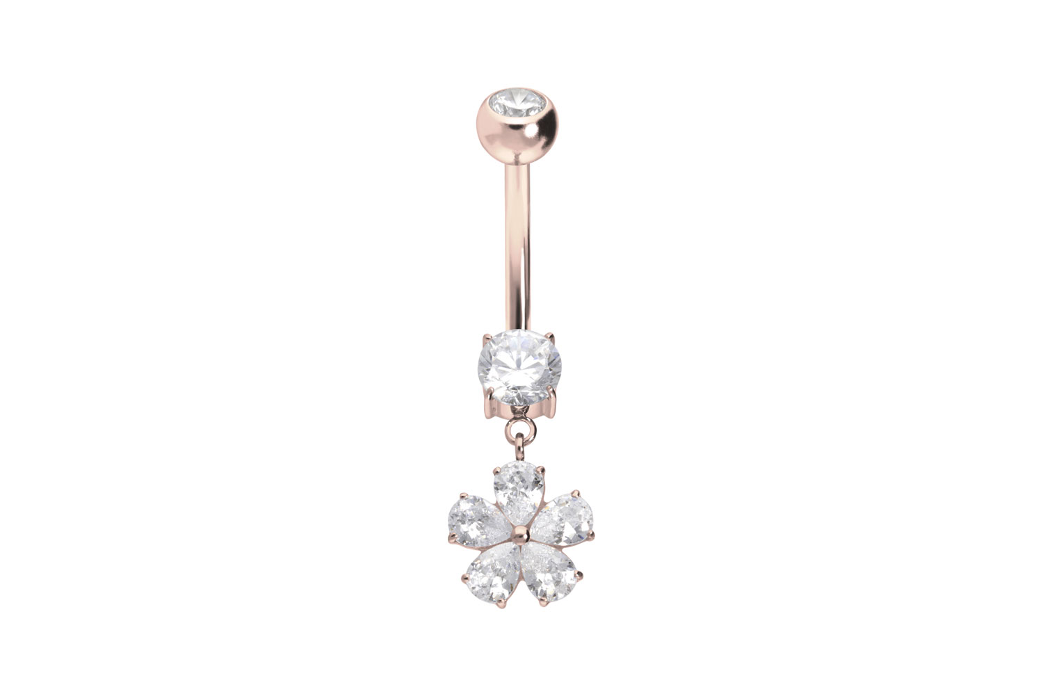 Titanium with internal thread CRYSTAL FLOWER