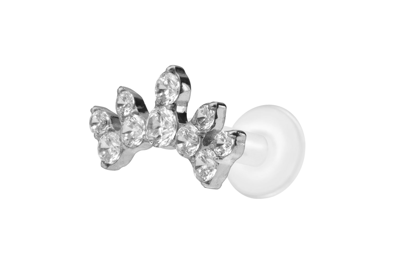 PTFE labret with internal thread + titanium attachment CRYSTAL ARCH