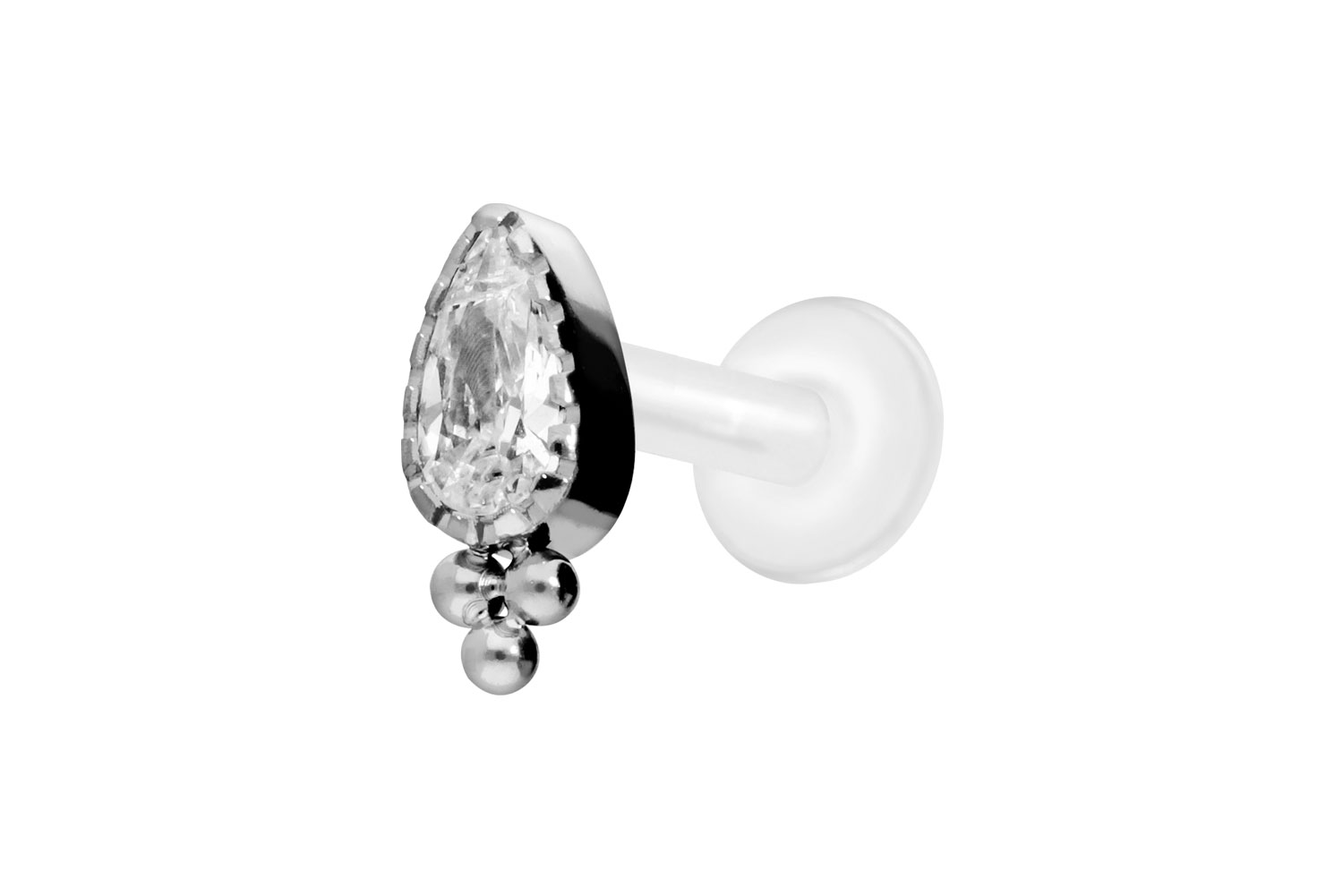PIERCINGLINE Piercing Stecker PTFE Labret mit Innengewinde + Titan-Aufsatz - Bild 8 von 41
