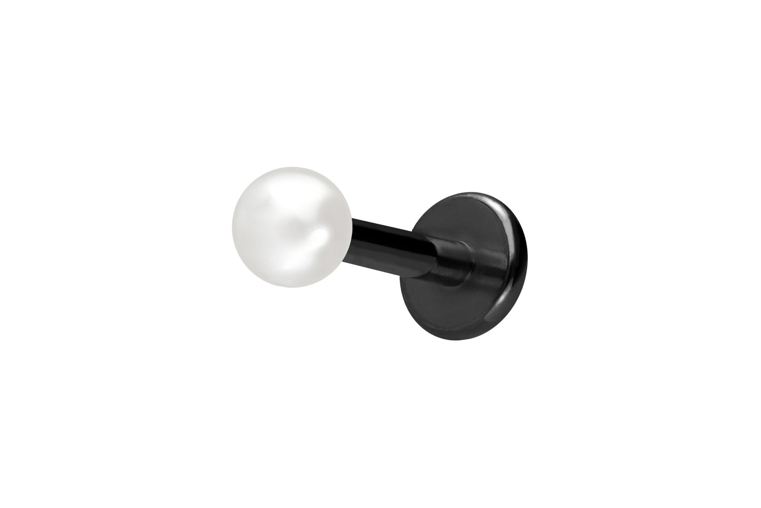 Titan Labret mit Innengewinde SYNTHETISCHE PERLE
