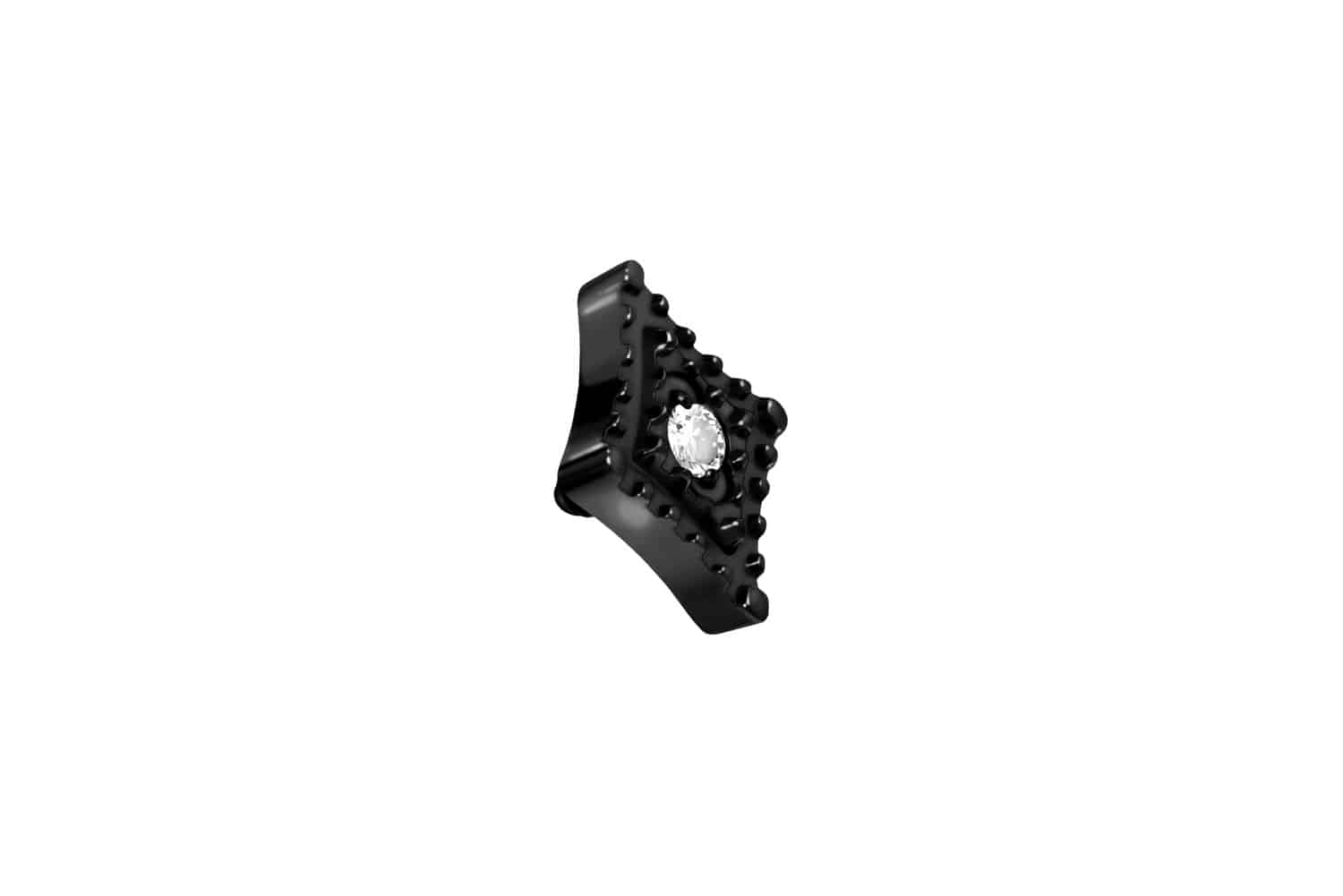 Titanium screw-in attachment with external thread RHOMBUS + CRYSTAL ++SALE++