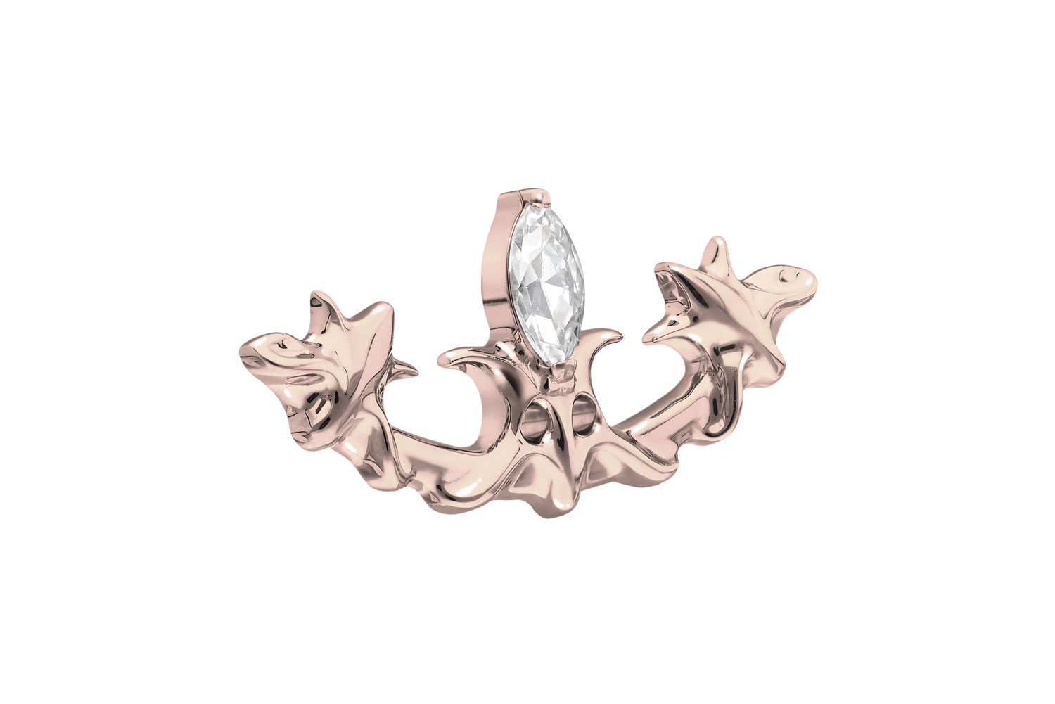 Titanium screw-in attachment with external thread GOTHIC DESIGN