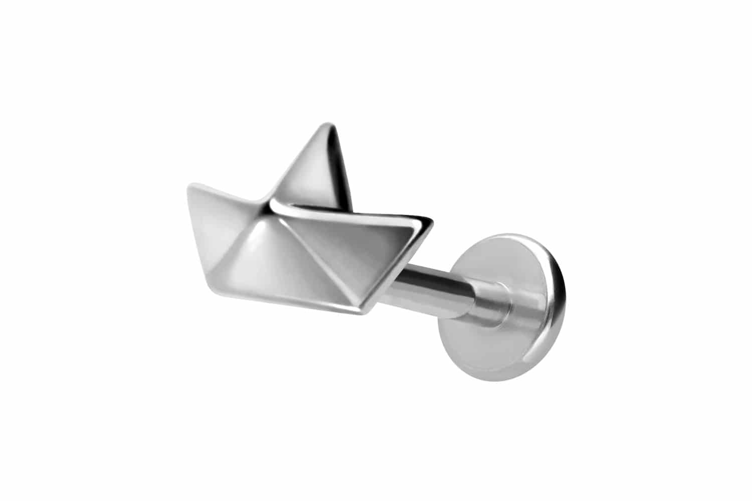 Titanium labret with internal thread SAILBOAT