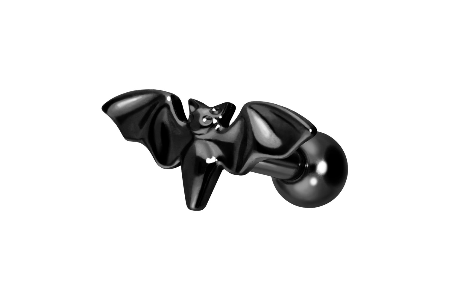 Titanium ear piercing with internal thread BAT