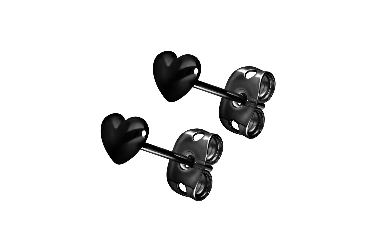 Titanium ear studs HEART