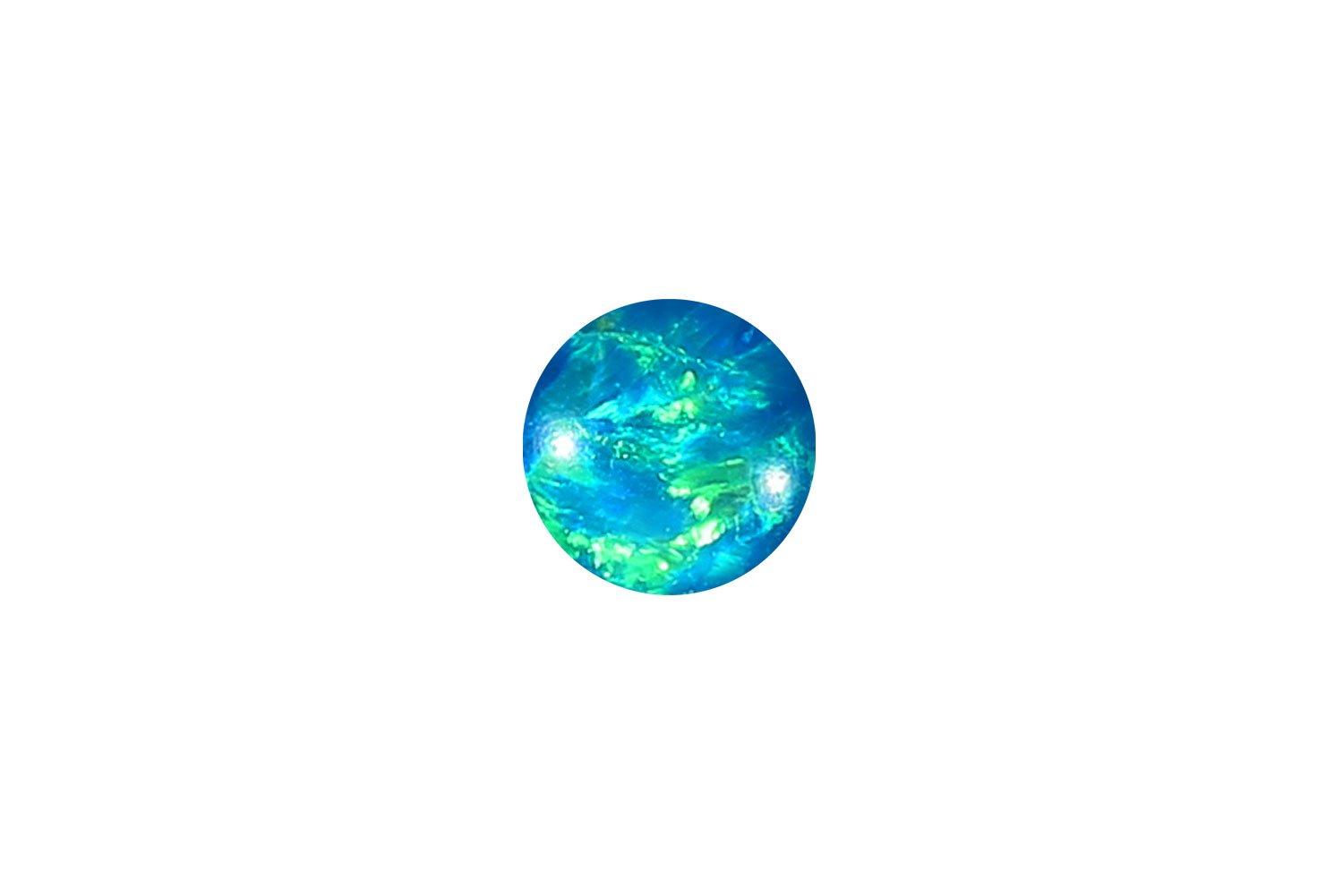 Synthetic opal clip-in ball