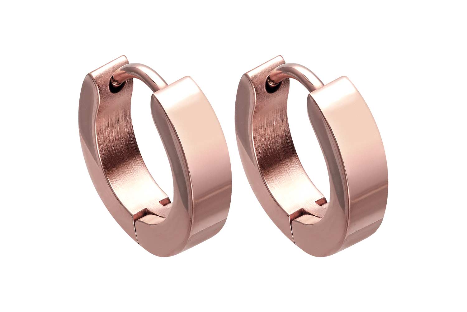 Surgical steel creoles highly polished