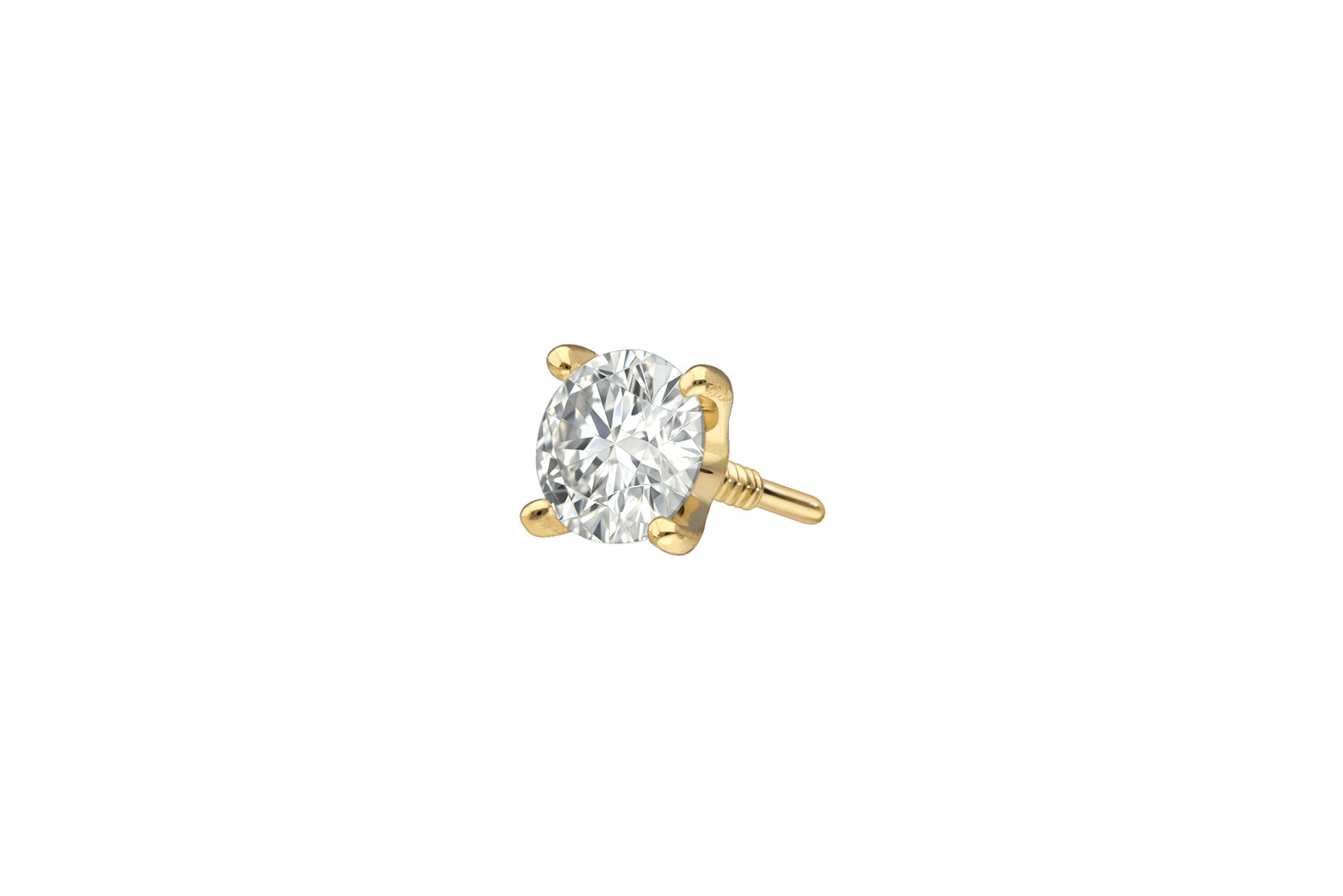 18 Karat Gold Schraubaufsatz mit Außengewinde DIAMANT