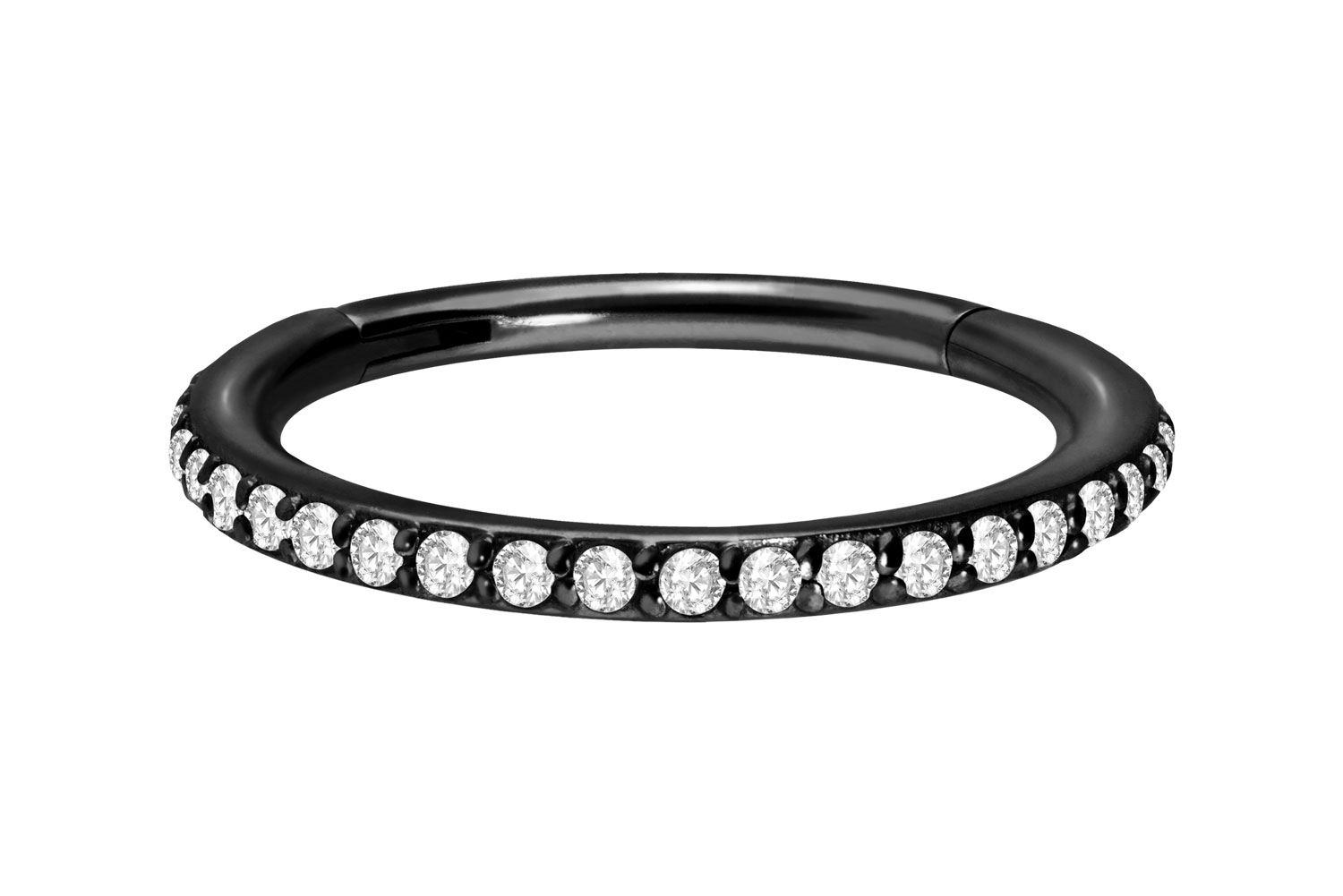 Chirurgenstahl Segmentring Clicker EINGEFASSTE KRISTALLE