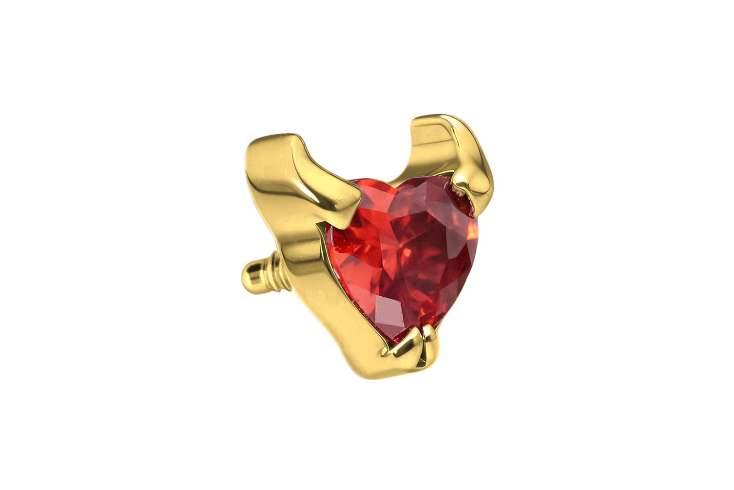 Titanium screw-in attachment with external thread DEVIL'S HEART