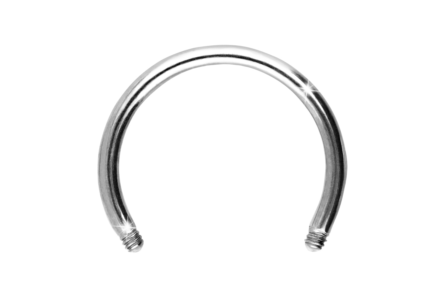 Titanium circular barbell without balls