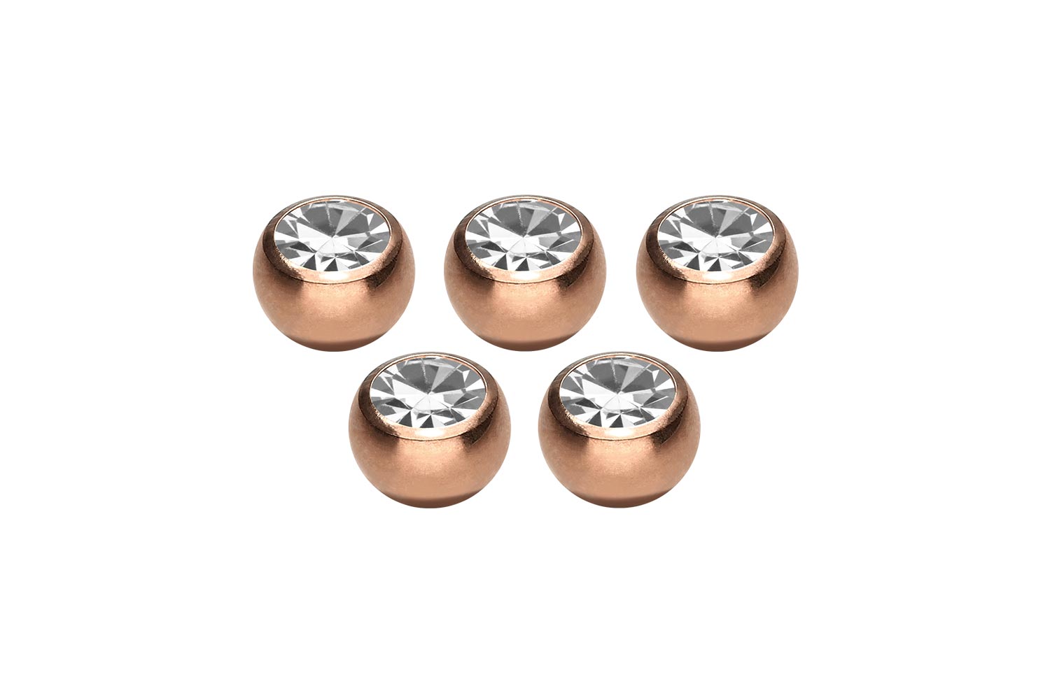 SET Surgical steel screw-in ball CRYSTAL